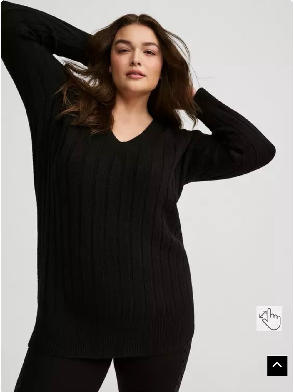 NWT Torrid Black Vegan Cashmere Pullover sweater tunic 6